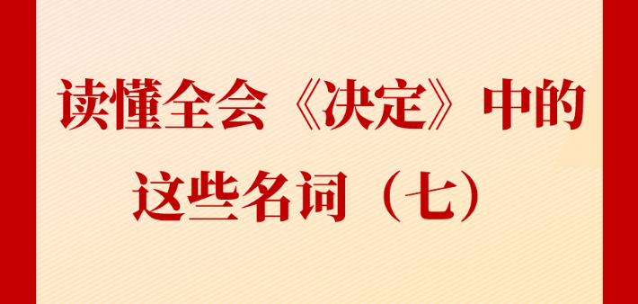 新闻多一点丨读懂全会《决定》中的这些名词（七）