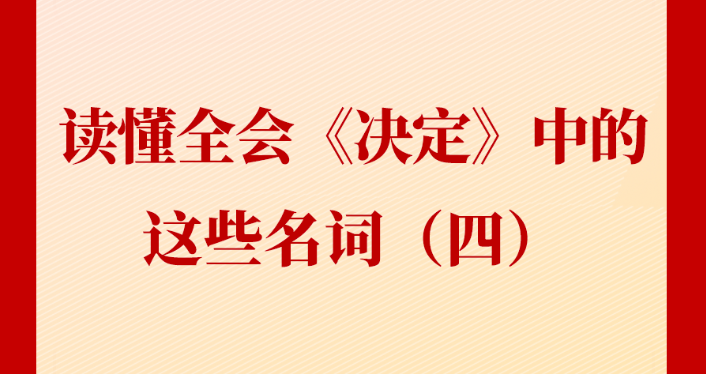 新闻多一点丨读懂全会《决定》中的这些名词（四）