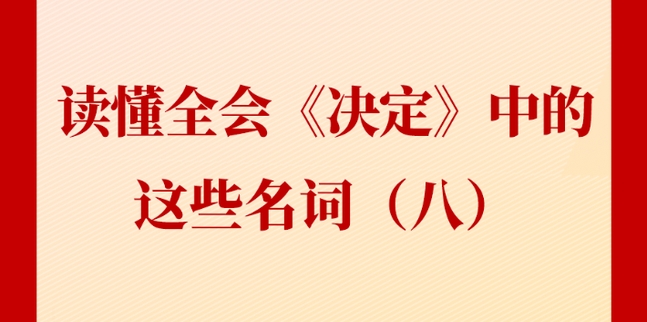 新闻多一点 | 读懂全会《决定》中的这些名词（八）